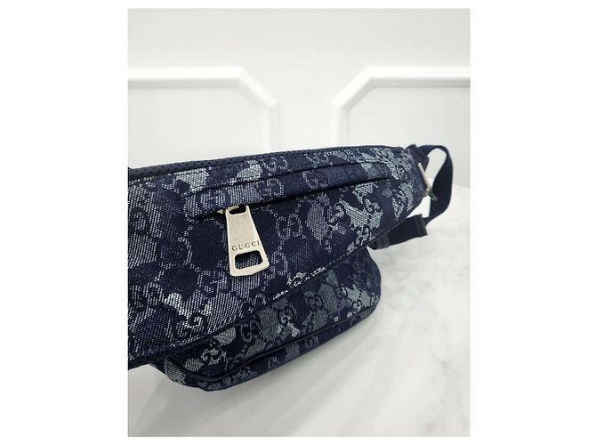 Gucci Borsa a Marsupio Grande in Denim Multicolore - vista 7