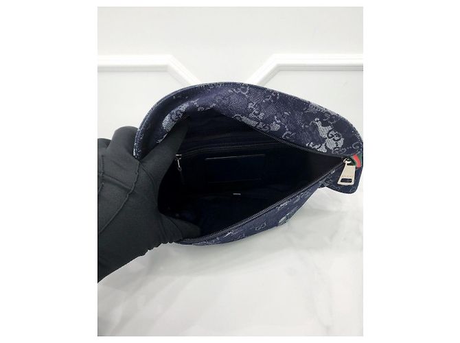 Gucci Borsa a Marsupio Grande in Denim Multicolore - vista 8