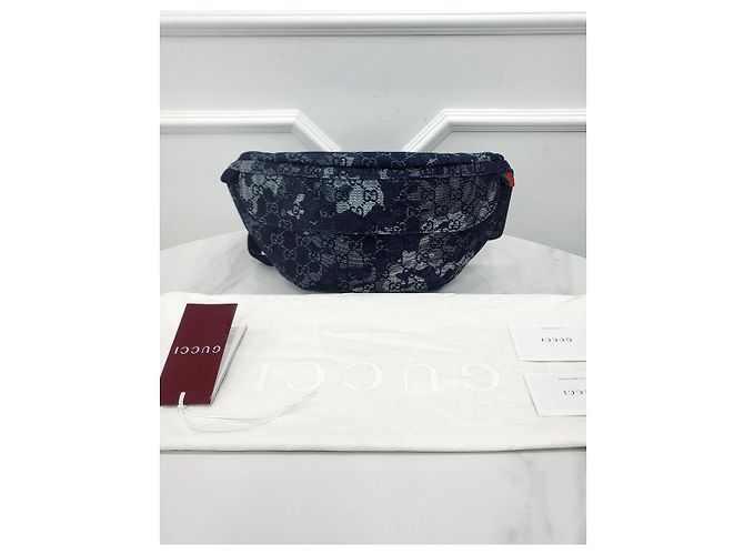 Gucci Borsa a Marsupio Grande in Denim Multicolore - vista 9