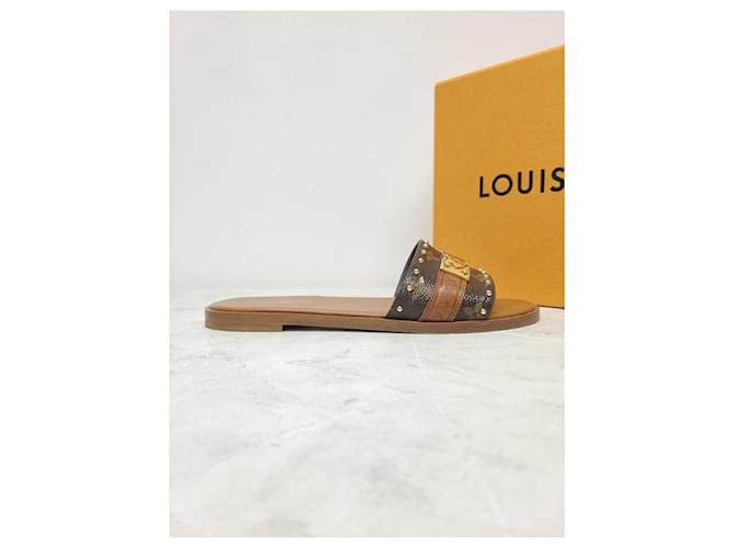 Louis Vuitton Mule piatta Monogram Rock It Marrone - vista 2