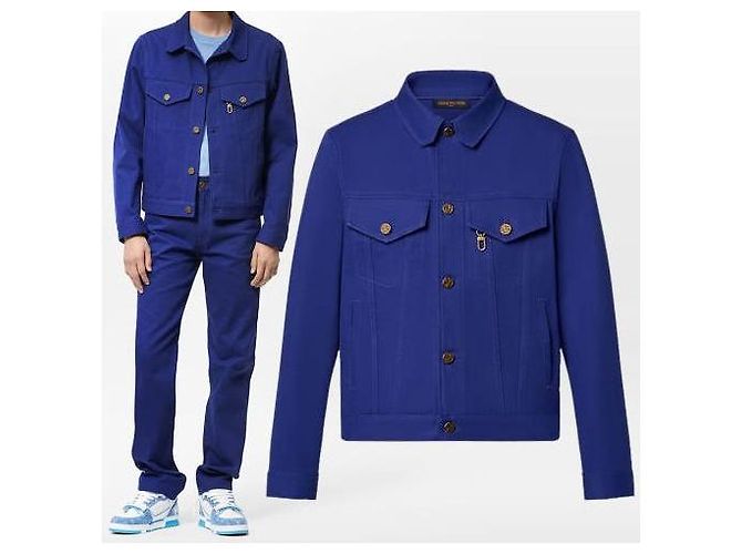 Louis Vuitton Blue DNA Jeansjacke Blau - Ansicht 7