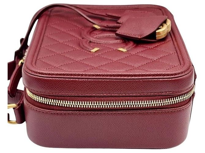 Chanel Borsa Tote e Borsa a Spalla in Caviar Rosso - vista 4