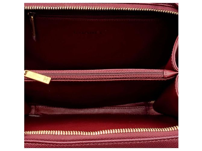 Chanel Borsa Tote e Borsa a Spalla in Caviar Rosso - vista 7