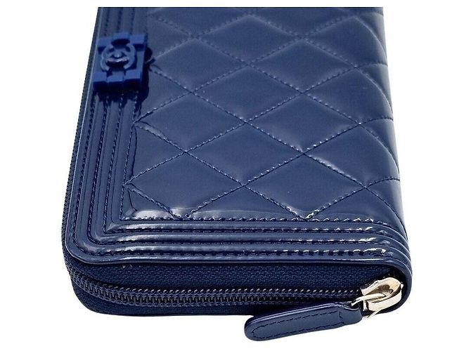 Chanel Cartera larga de charol Azul - vista 3