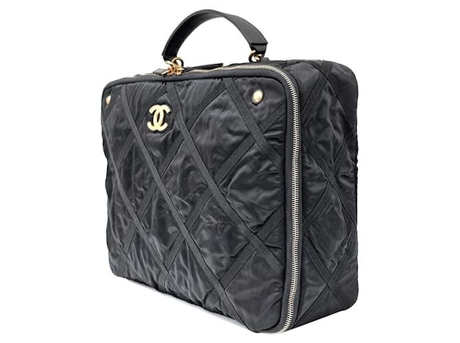 Chanel Borsa da viaggio Grogain Nero - vista 2