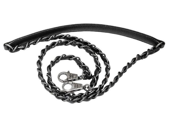 Coco Handle Chanel Alça Caviar Coco Preto - vista 8