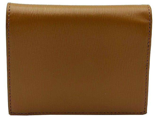 Prada Flap Wallet aus Camel-Leder mit Schriftzug-Logo Braun - Ansicht 5