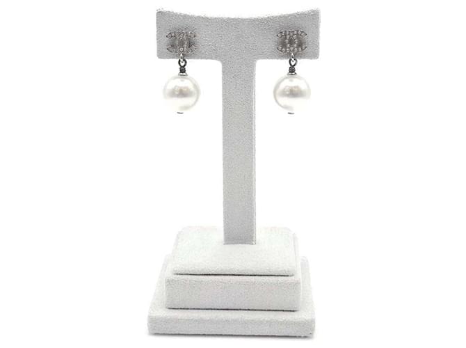 Chanel Orecchini con perle e zirconi Bianco - vista 2