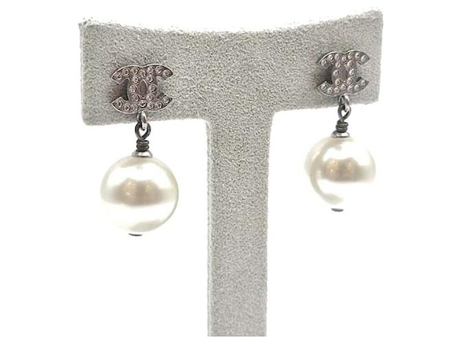 Chanel Orecchini con perle e zirconi Bianco - vista 3