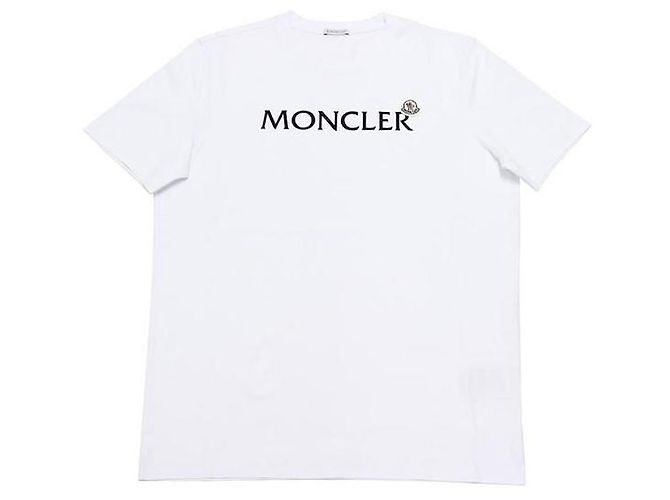 Moncler Cotton T-Shirt with Flock Logo - view 3