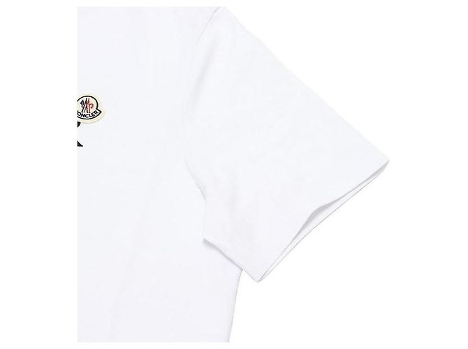 Moncler Cotton T-Shirt with Flock Logo - view 5