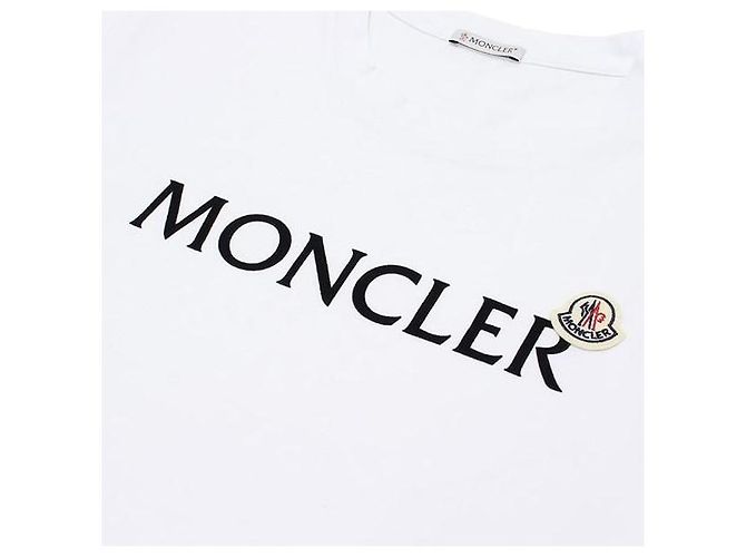 Moncler Cotton T-Shirt with Flock Logo - view 7