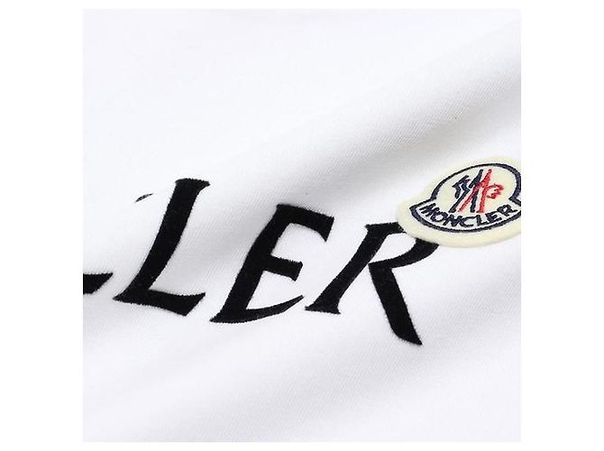 Moncler Cotton T-Shirt with Flock Logo - view 8