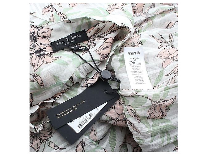 Rag & Bone Abito maxi trasparente floreale Verde - vista 3