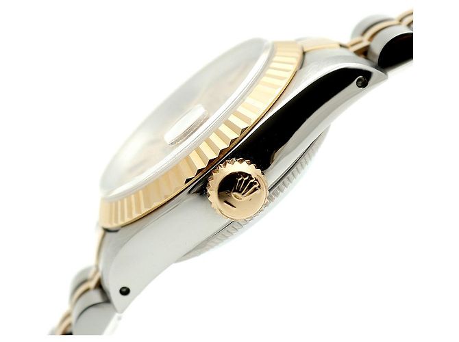 Rolex Reloj combo para mujer Datejust Champagne Gold Deck Motif Dial Dorado - vista 10