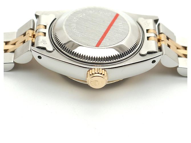 Rolex Reloj combo para mujer Datejust Champagne Gold Deck Motif Dial Dorado - vista 13