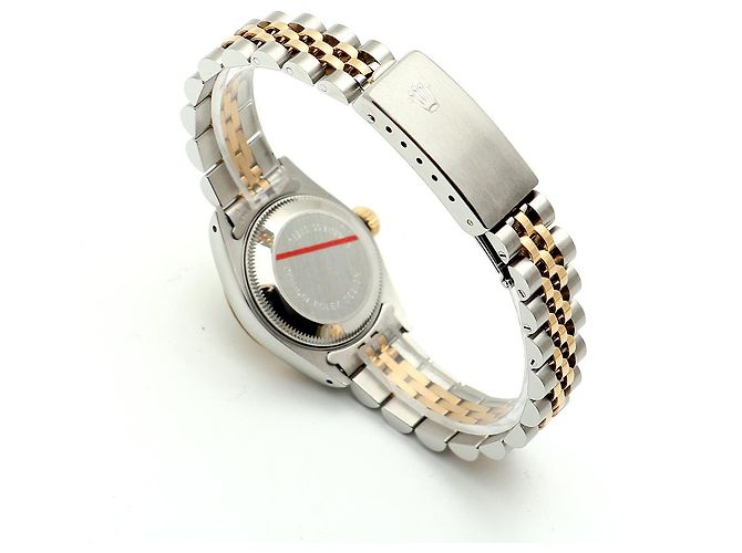 Rolex Reloj combo para mujer Datejust Champagne Gold Deck Motif Dial Dorado - vista 15