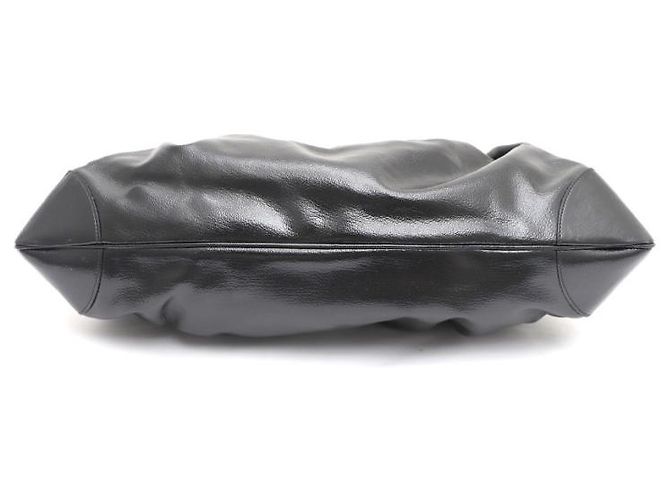 Salvatore Ferragamo Borsa a tracolla in vernice nera Gancini Nero - vista 15