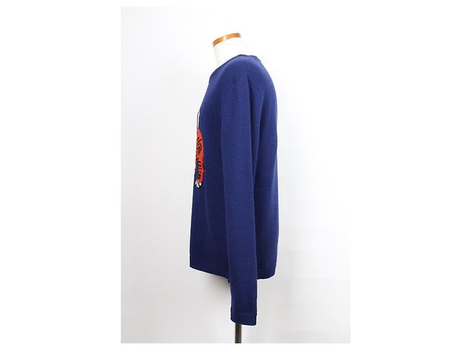 Gucci Tiger Wool Sweater Blue - view 3