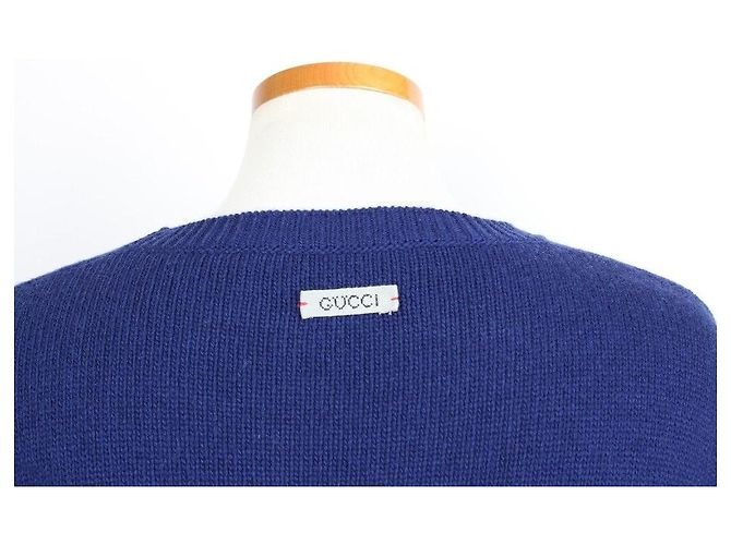 Gucci Tiger Wool Sweater Blue - view 6