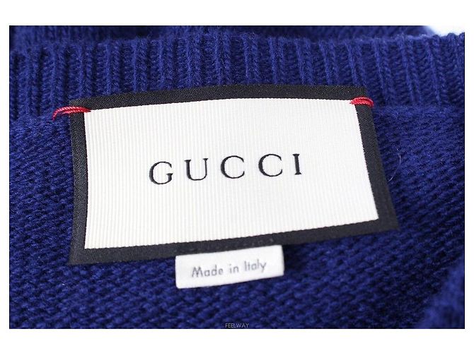 Gucci Tiger Wool Sweater Blue - view 7