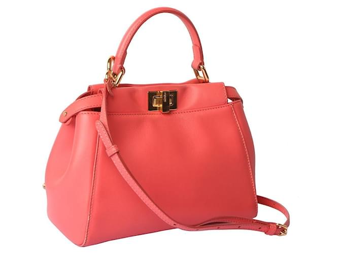 Fendi Mini borsa a tracolla Peekaboo Rosso - vista 2