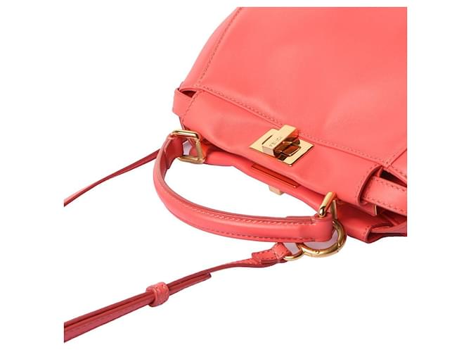 Fendi Mini borsa a tracolla Peekaboo Rosso - vista 3