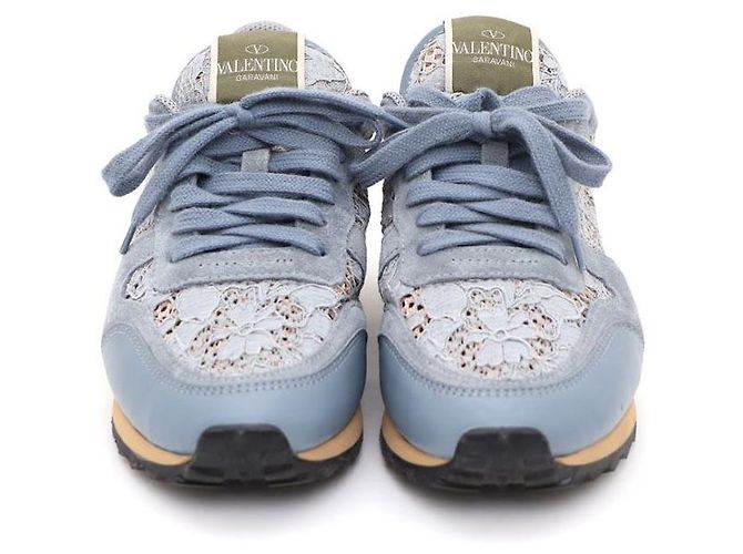 Valentino Bestickte Sneaker Blau - Ansicht 2