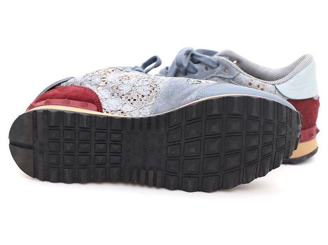 Valentino Bestickte Sneaker Blau - Ansicht 5