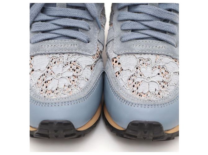 Valentino Bestickte Sneaker Blau - Ansicht 6