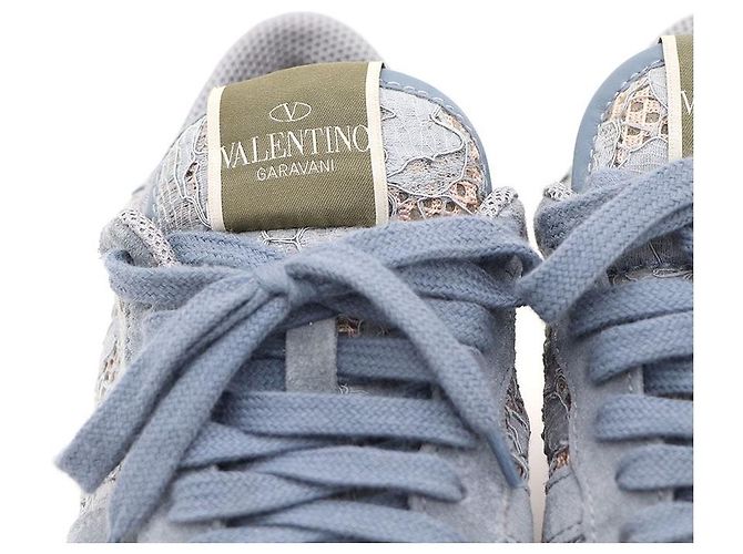 Valentino Bestickte Sneaker Blau - Ansicht 7