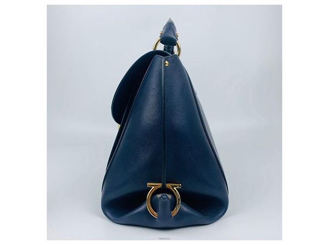 Salvatore Ferragamo Borsa Tote Ferragamo Sofia Medium Susanna Blu - vista 3