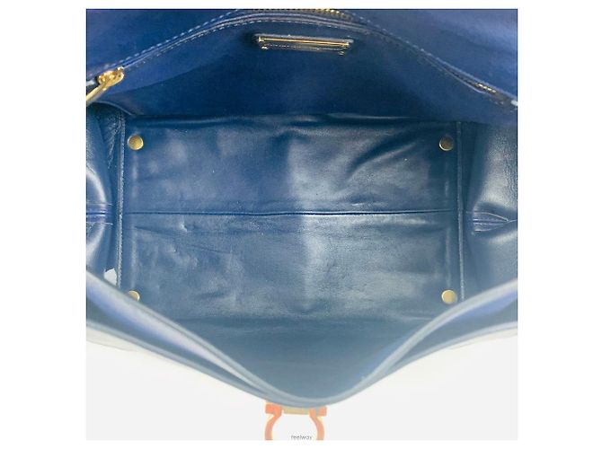 Salvatore Ferragamo Borsa Tote Ferragamo Sofia Medium Susanna Blu - vista 5