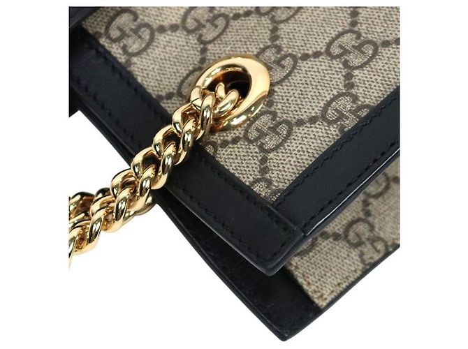 Gucci Borsa a tracolla Black GG Supreme Padlock Chain Marrone - vista 7