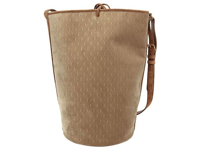 Saint Laurent Borsa a tracolla bucket in velluto monogramma marrone - vista 3