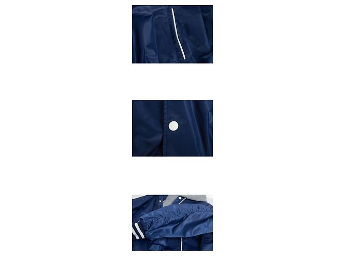 Céline Giacca Teddy in nylon oversize con cappuccio Blu - vista 3