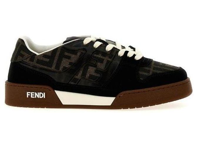 Fendi Sneakers basse in scamosciato Match Nero - vista 4