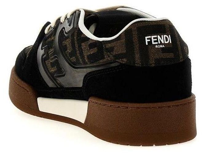 Fendi Sneakers basse in scamosciato Match Nero - vista 6