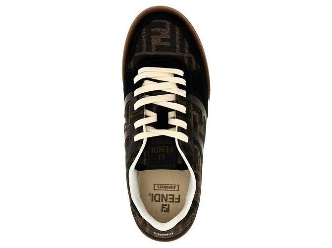 Fendi Sneakers basse in scamosciato Match Nero - vista 7