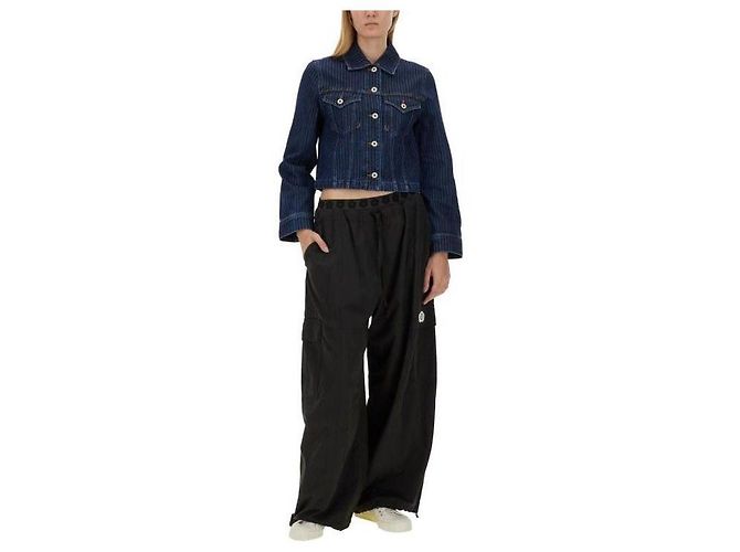 Kenzo Chaqueta Trucker a rayas Negro - vista 5