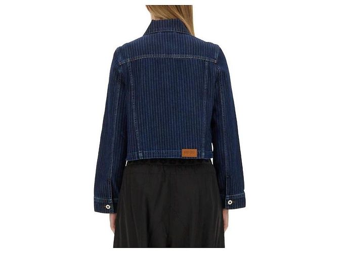 Kenzo Chaqueta Trucker a rayas Negro - vista 6