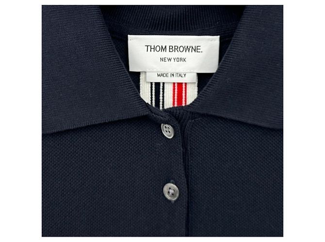Thom Browne Vestido de cuello a rayas para mujer Azul - vista 12
