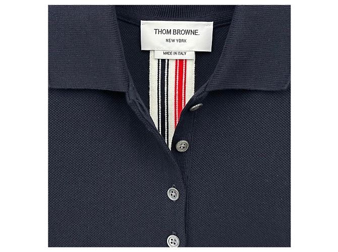 Thom Browne Vestido de cuello a rayas para mujer Azul - vista 13