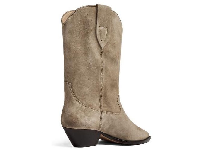 Isabel Marant Botas de cano curto em camurça DUERTO Marrom - vista 5