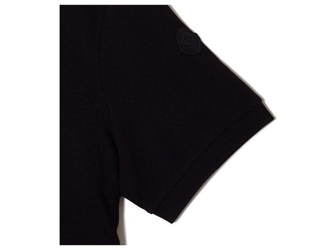 Moncler Polohemd aus Baumwollpiqué mit Logo Schwarz - Ansicht 6