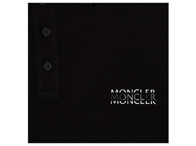 Moncler Polohemd aus Baumwollpiqué mit Logo Schwarz - Ansicht 7
