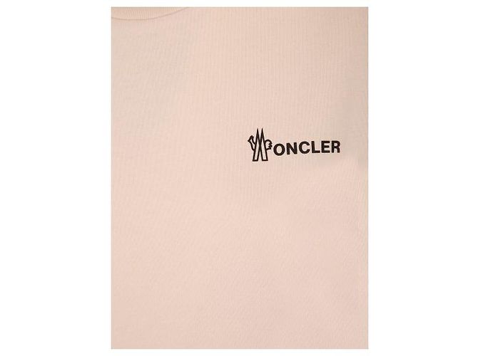Moncler Baumwoll-T-Shirt mit besticktem Logo - Ansicht 5