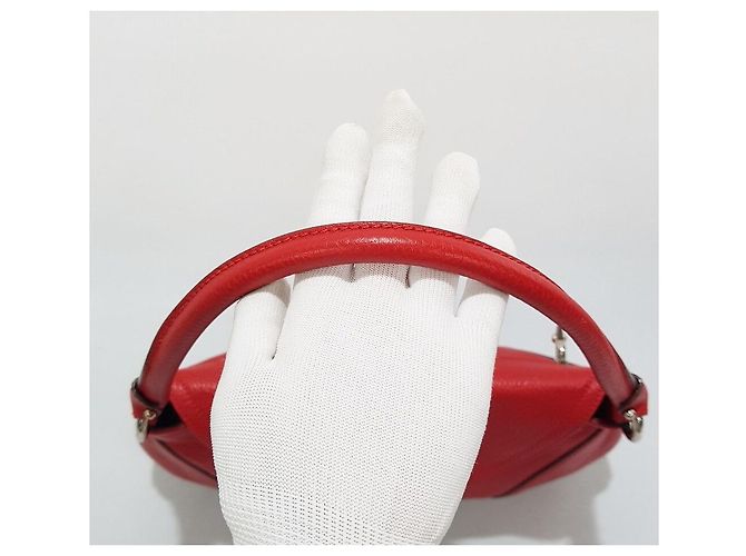 Salvatore Ferragamo Borsa a tracolla decorativa Gancini Rosso - vista 6