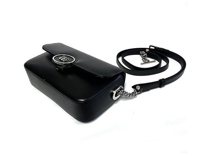 Gucci Mini Borsa a Spalla GG in Pelle Nera AABSG Multicolore - vista 3