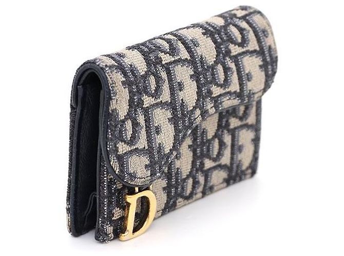 Dior Cartera de solapa Oblique Saddle Azul - vista 2